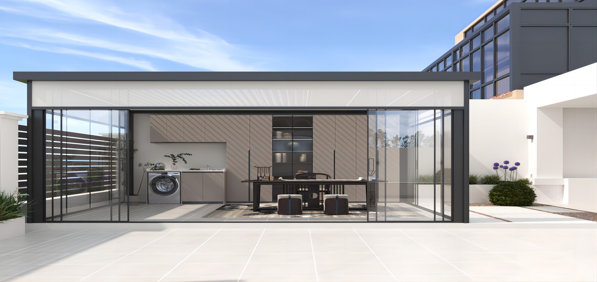 Electric Aluminium Louvered Pergola Electric Aluminium Louvered Pergola
